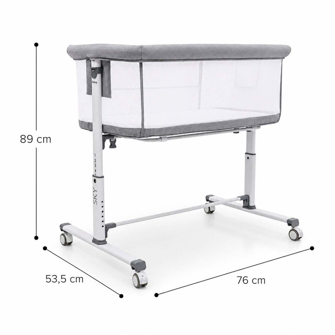 Minicuna de colecho Sky gris