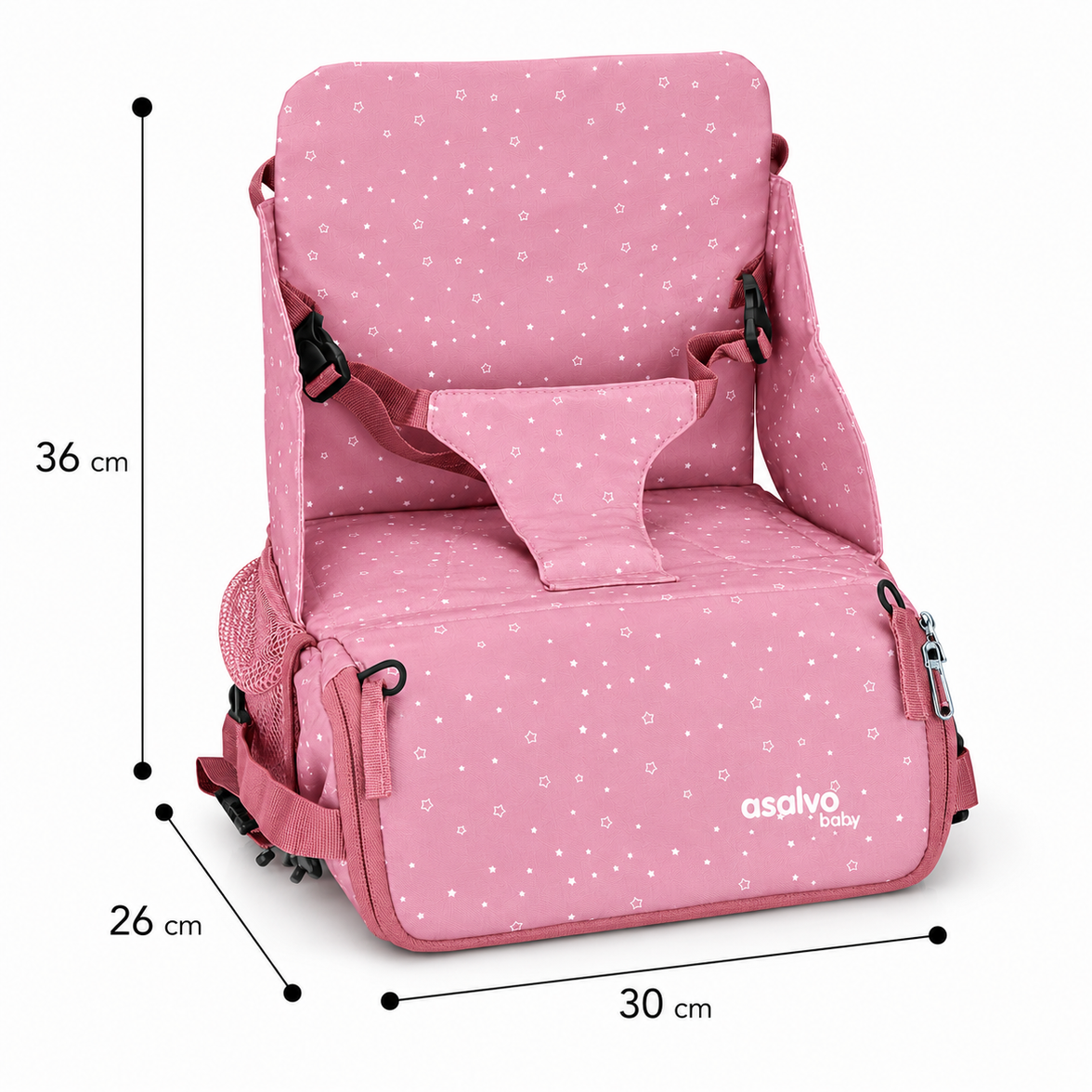 Trona de viaje - Bolso Hummus Estrellas Rosa