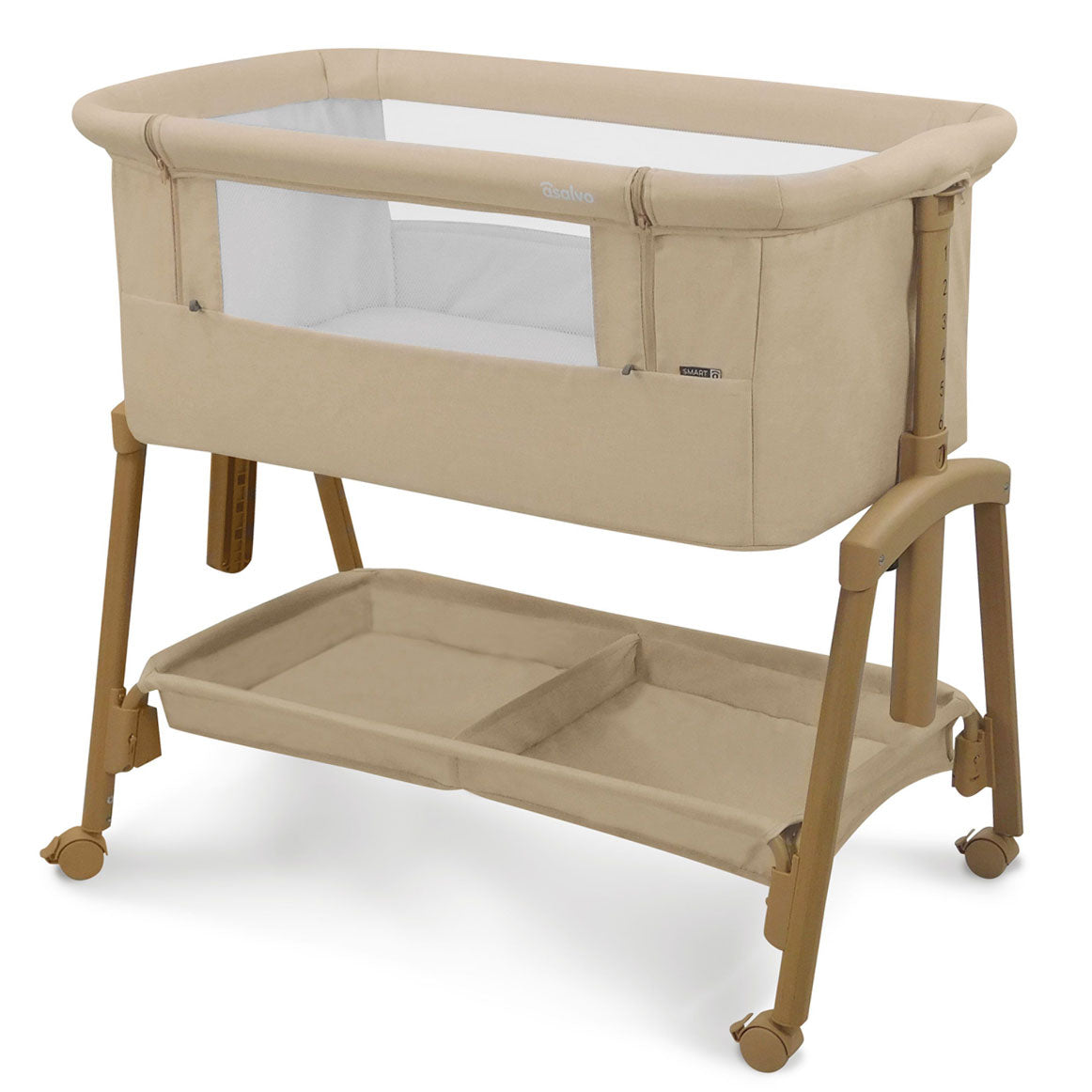 Smart beige co-sleeping mini crib