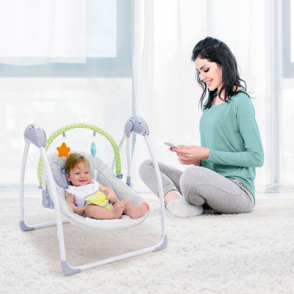 Columpio eléctrico para bebés, hamaca para bebés de 0 a 12 meses